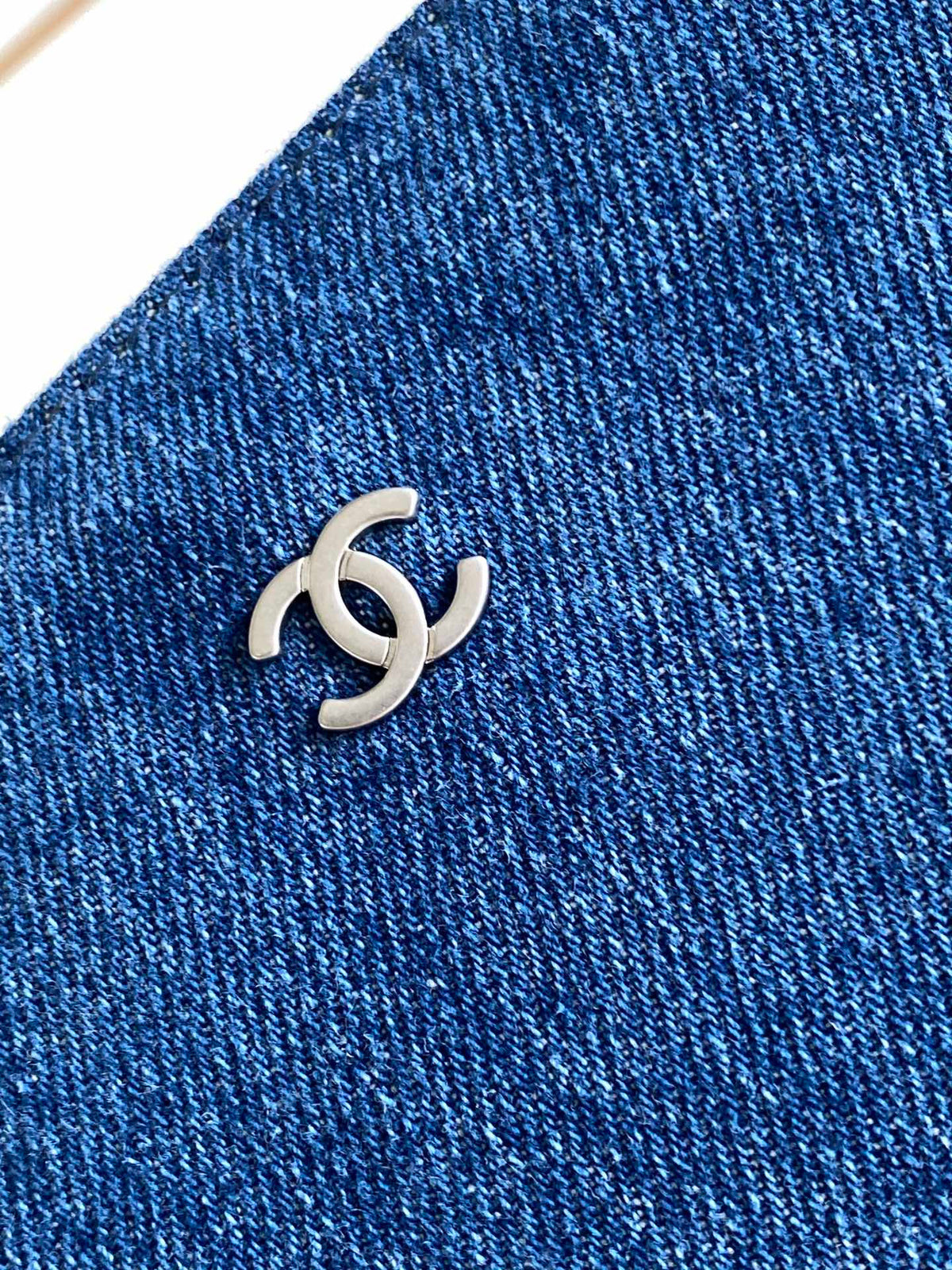 Chanel Medium 37 Bag in Navy Blue Denim