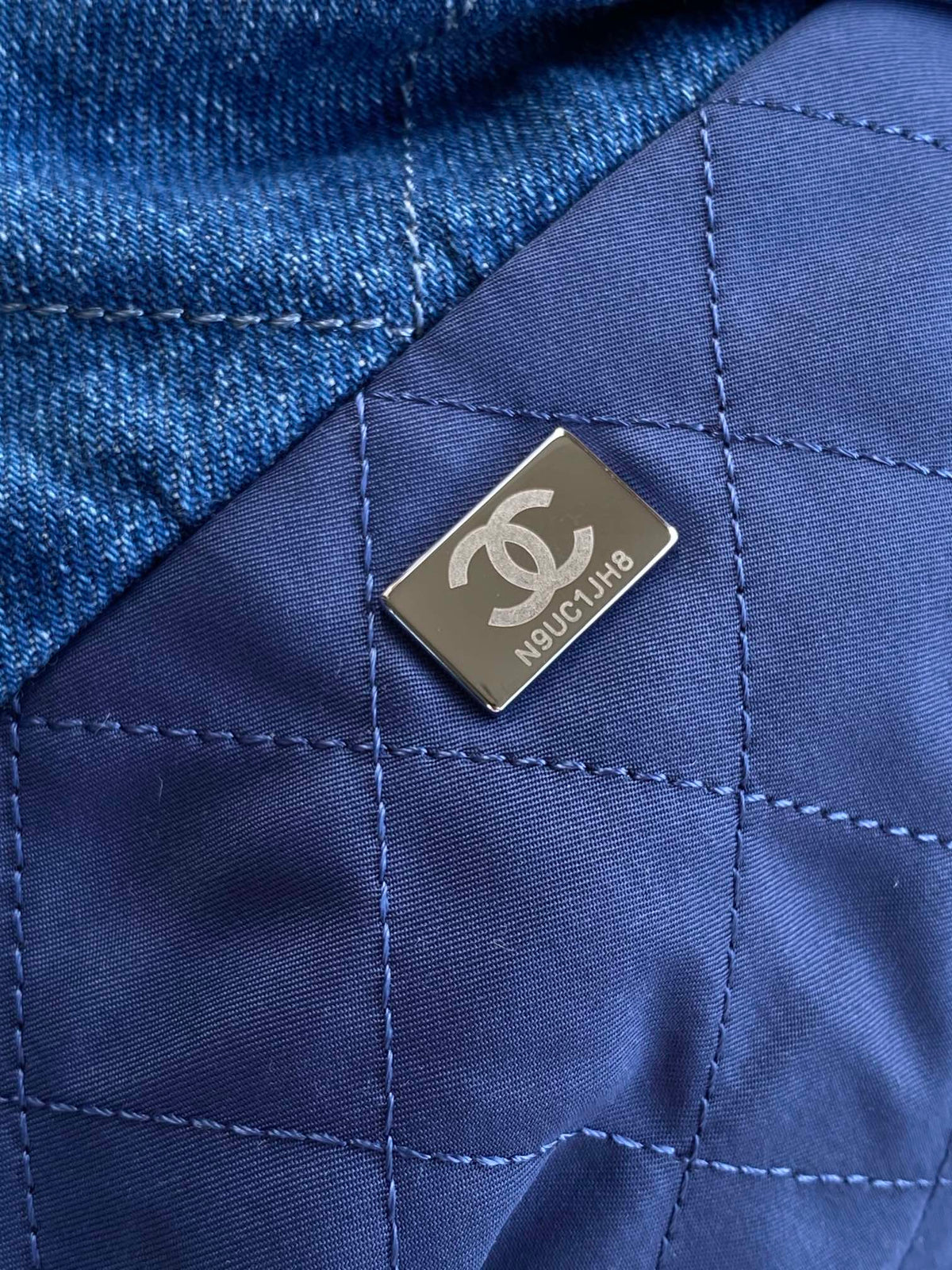 Chanel Medium 37 Bag in Navy Blue Denim