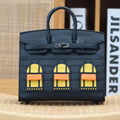 Hermes Birkin Faubourg Touch 20 in Black Calfskin with Silver Hardware Bag