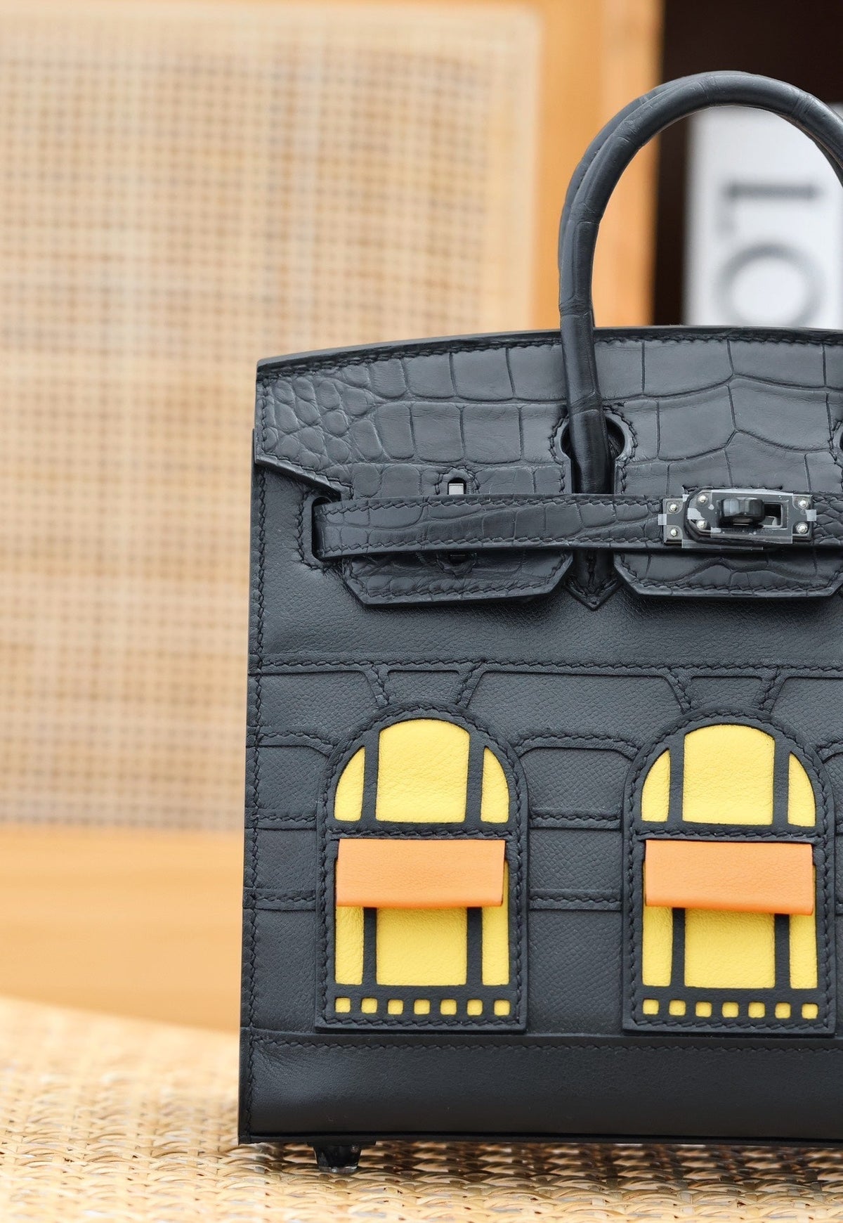 Hermes Birkin Faubourg Touch 20 in Black Calfskin with Silver Hardware Bag