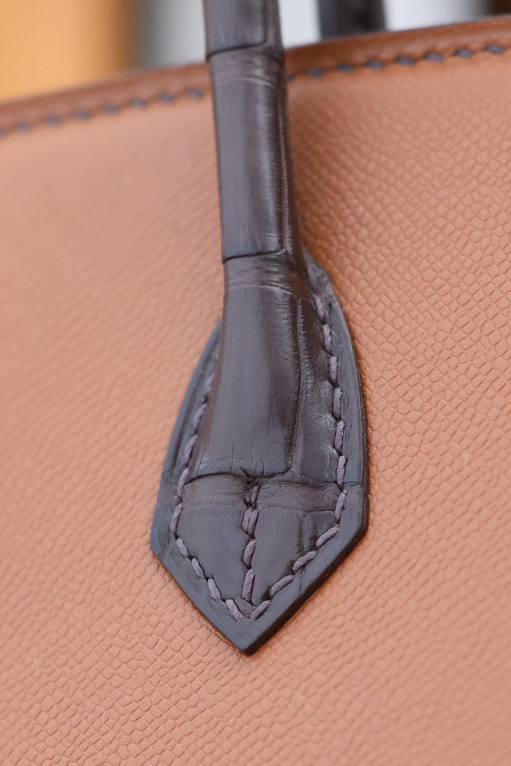 Hermes Birkin Faubourg Touch 20 in Chocolate Mix Bronze Brown Calfskin with Silver Hardware Bag