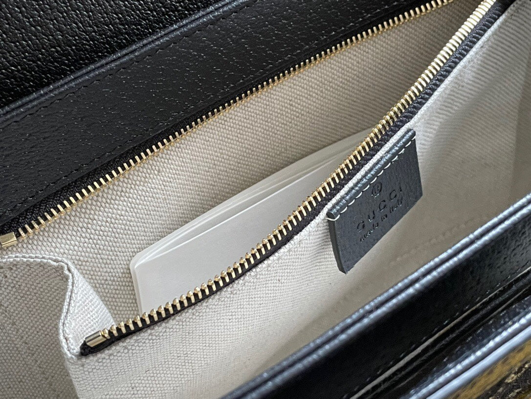 Gucci Horsebit 1955 Mini Bag 25 in Black Denim