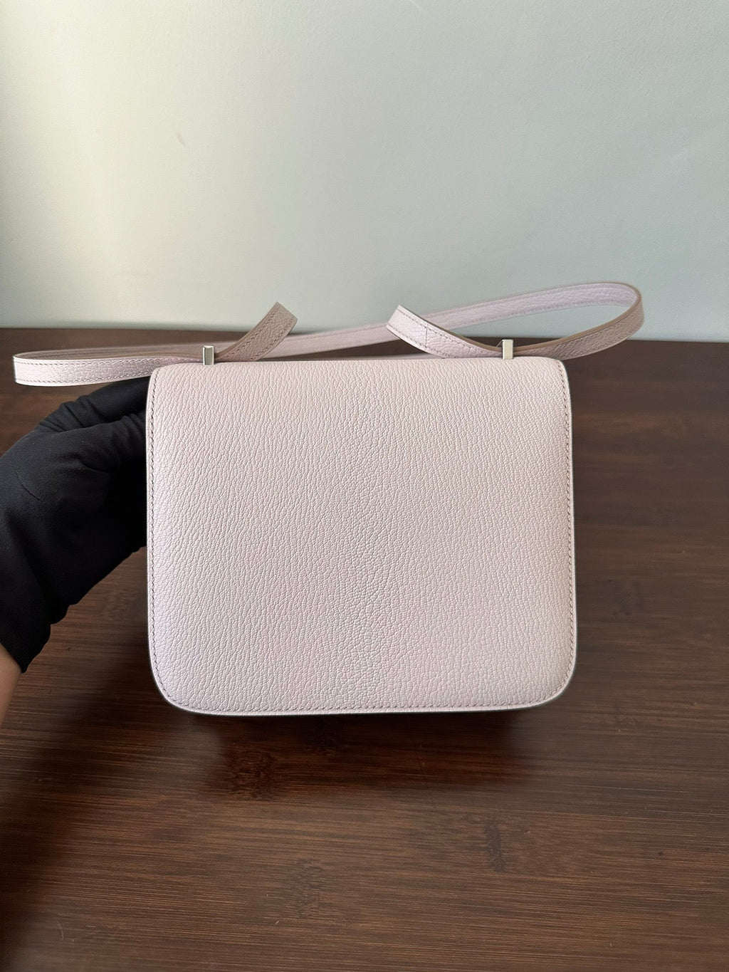 Hermes Constance 18 Light Pink Chevre Silver Hardware Bag