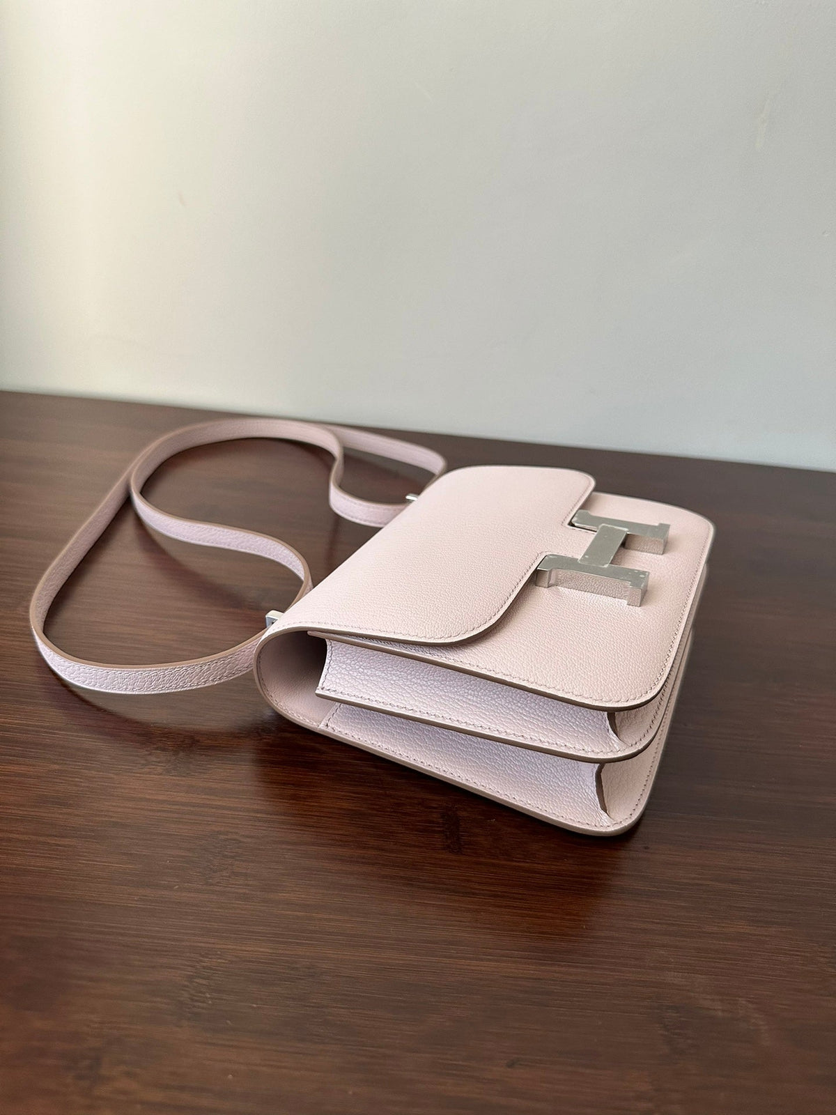Hermes Constance 18 Light Pink Chevre Silver Hardware Bag