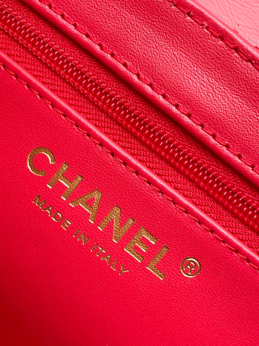 Chanel 25S Mini Kelly Bag 19 in Red Lambskin with Gold Hardware