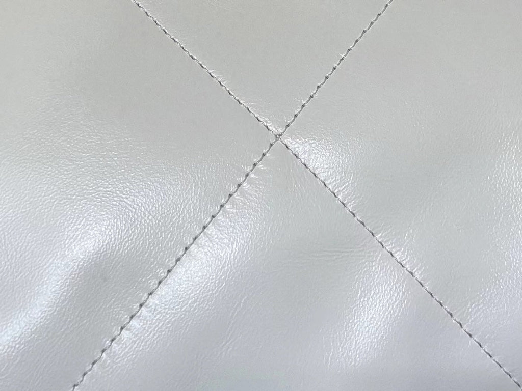 Chanel 19 Hobo Bag 43cm White Goatskin Gold Hardware