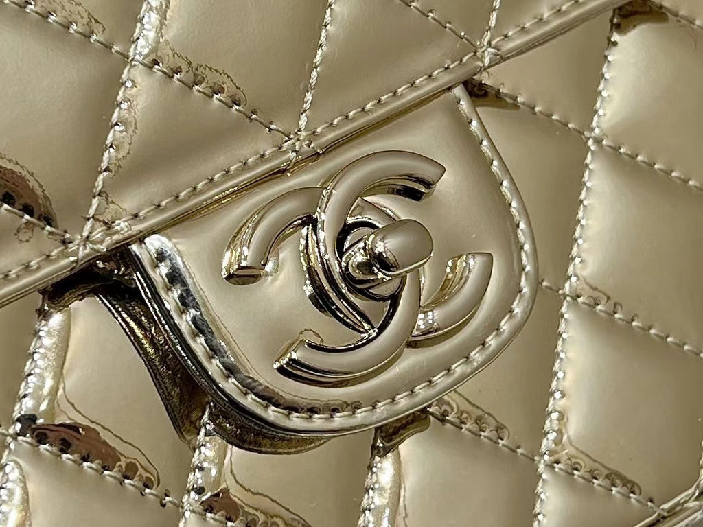 Chanel 25S Star Gold 23 in Metallic Gold Calfskin Bag