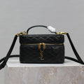 Saint Laurent Gaby Mini Vanity 18 in Black Quilted Lambskin Gold Hardware Bag