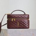 Saint Laurent Gaby Mini Vanity 18 in Auburn Red Lambskin Gold Hardware Bag