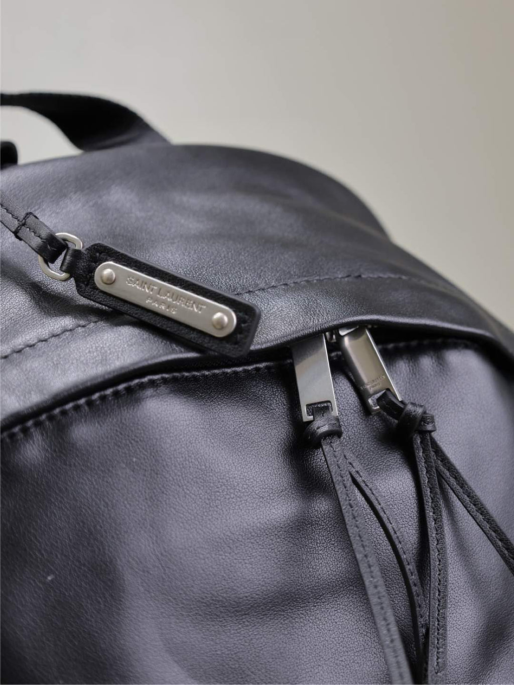 Saint Laurent City Backpack 35 in Black Calfskin