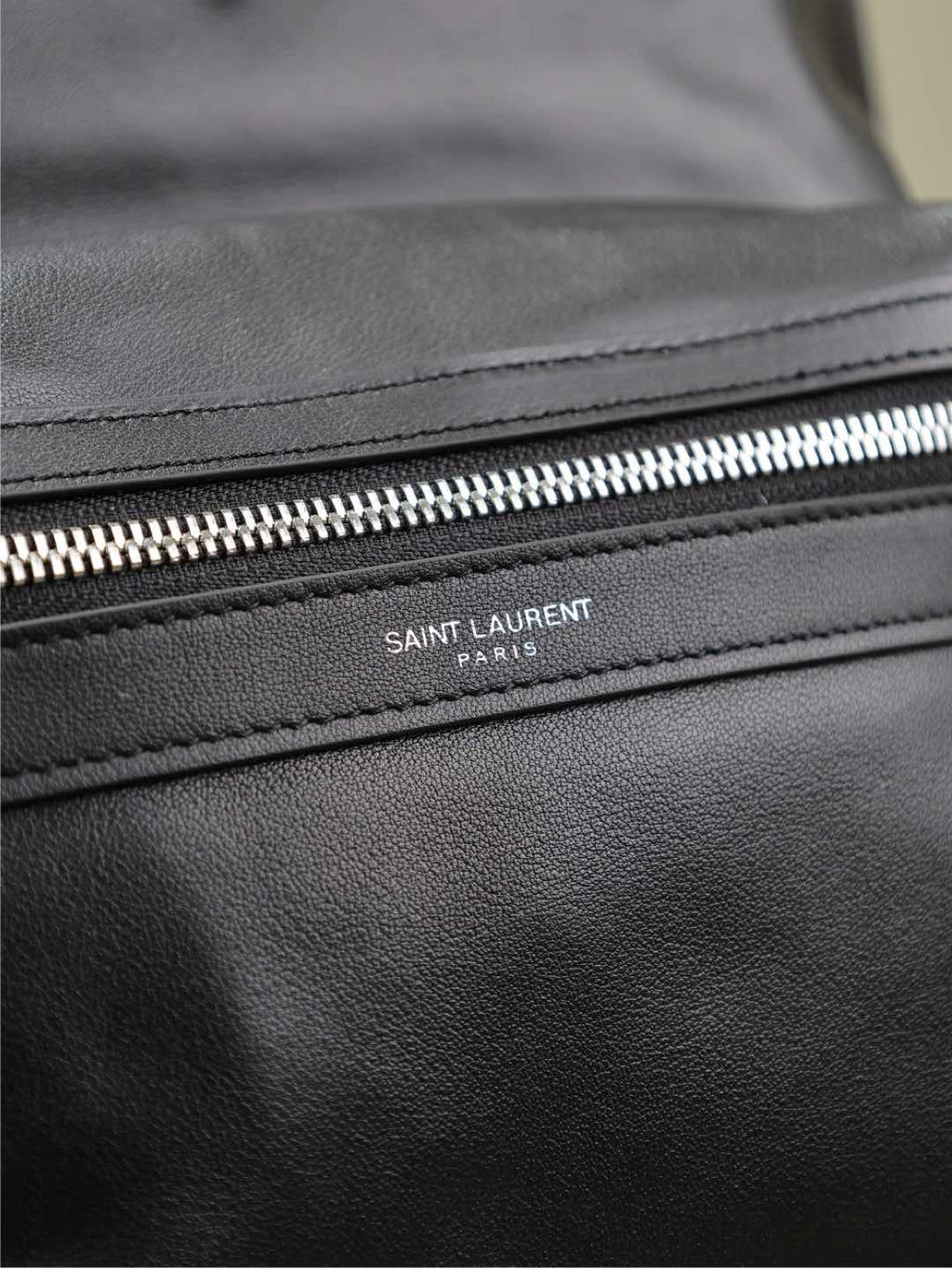 Saint Laurent City Backpack 35 in Black Calfskin