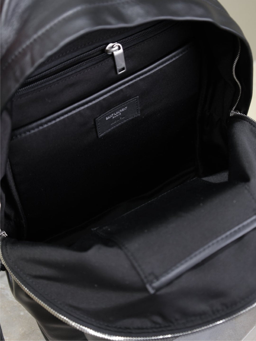 Saint Laurent City Backpack 35 in Black Calfskin