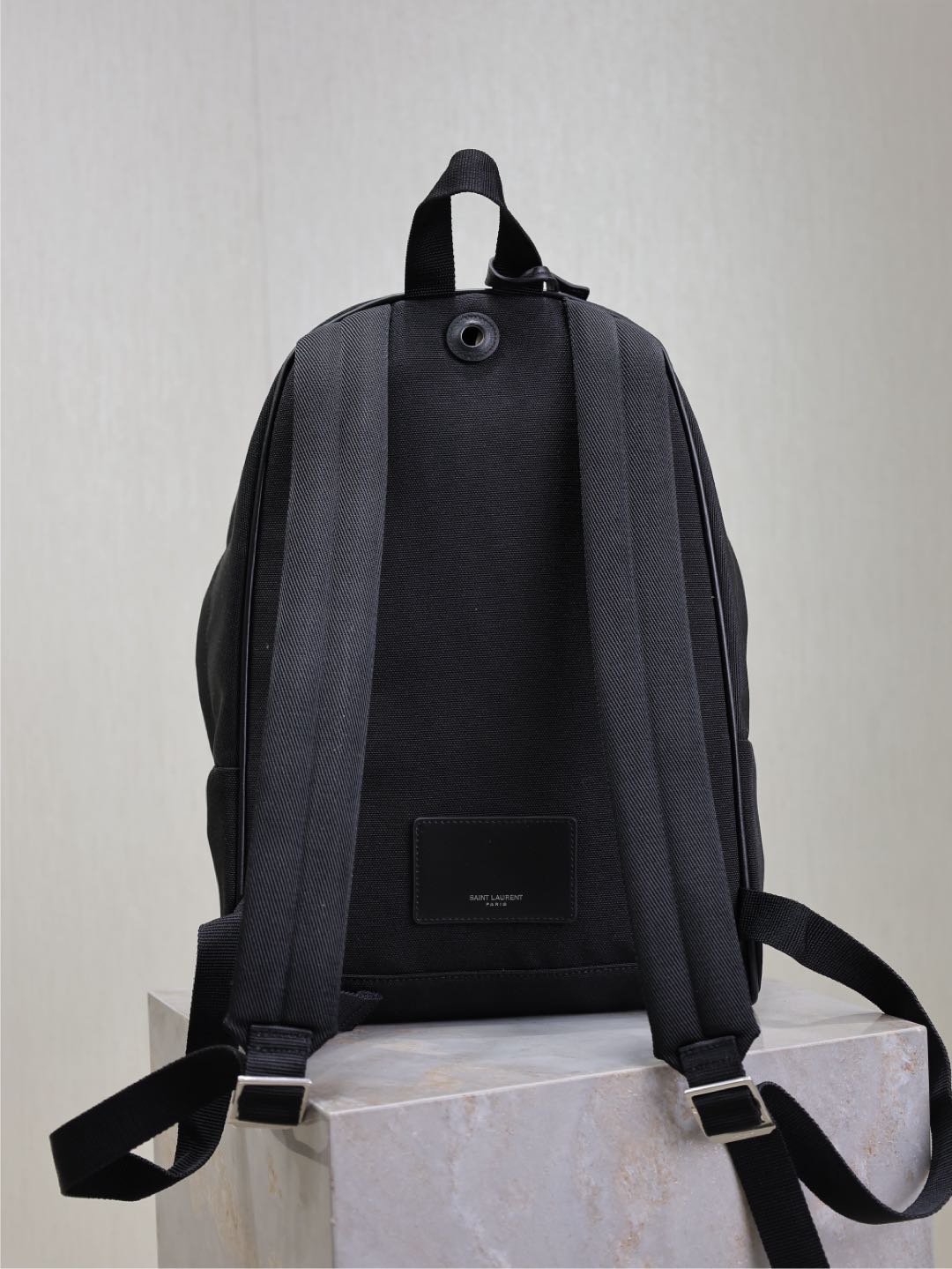 Saint Laurent City Backpack 35 in Black Canvas