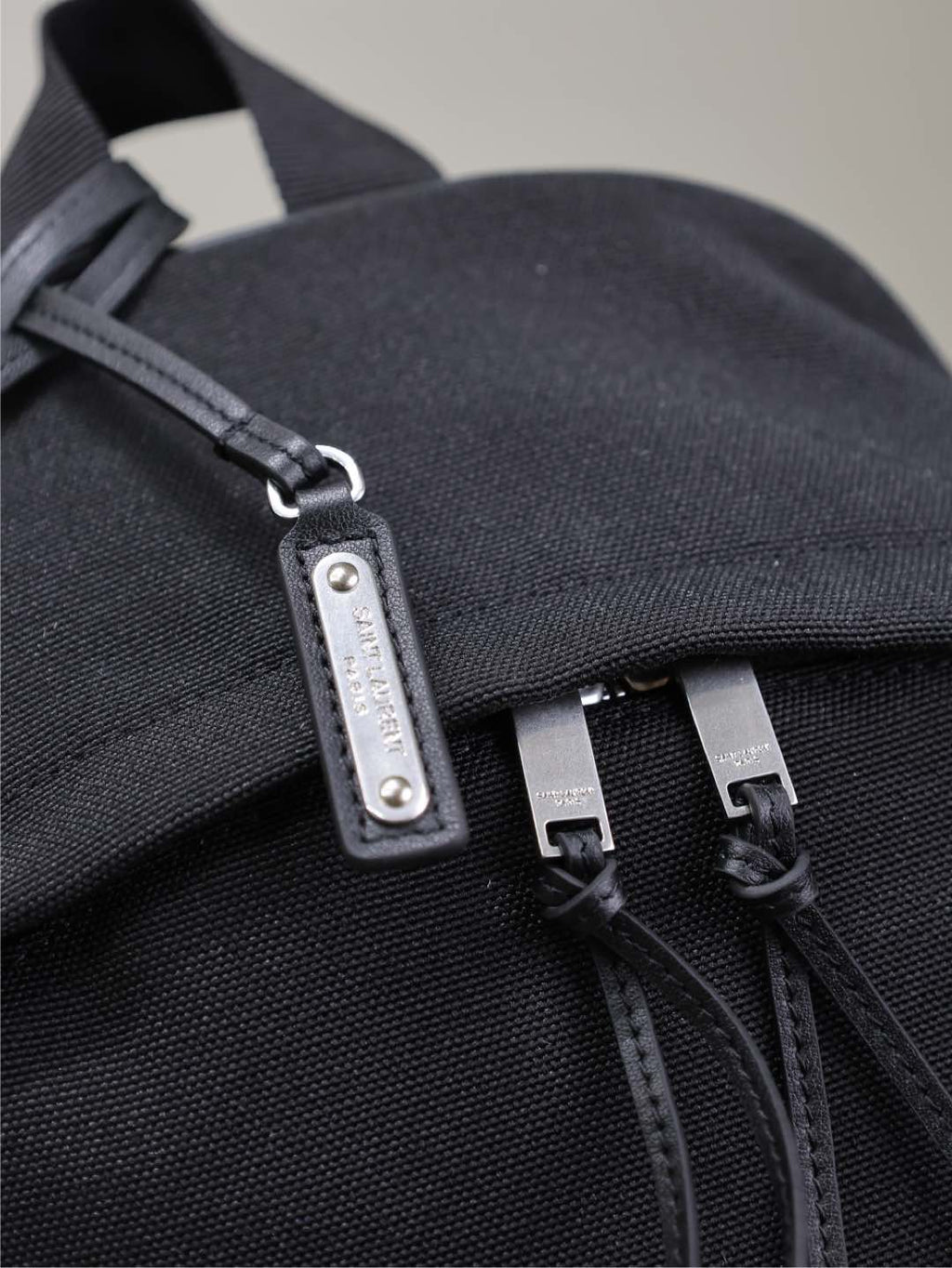 Saint Laurent City Backpack 35 in Black Canvas
