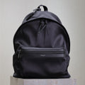 Saint Laurent City Backpack 38 in Black Silk