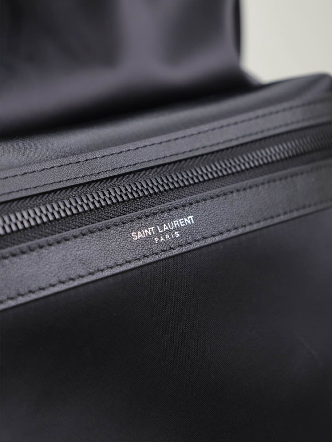Saint Laurent City Backpack 38 in Black Silk