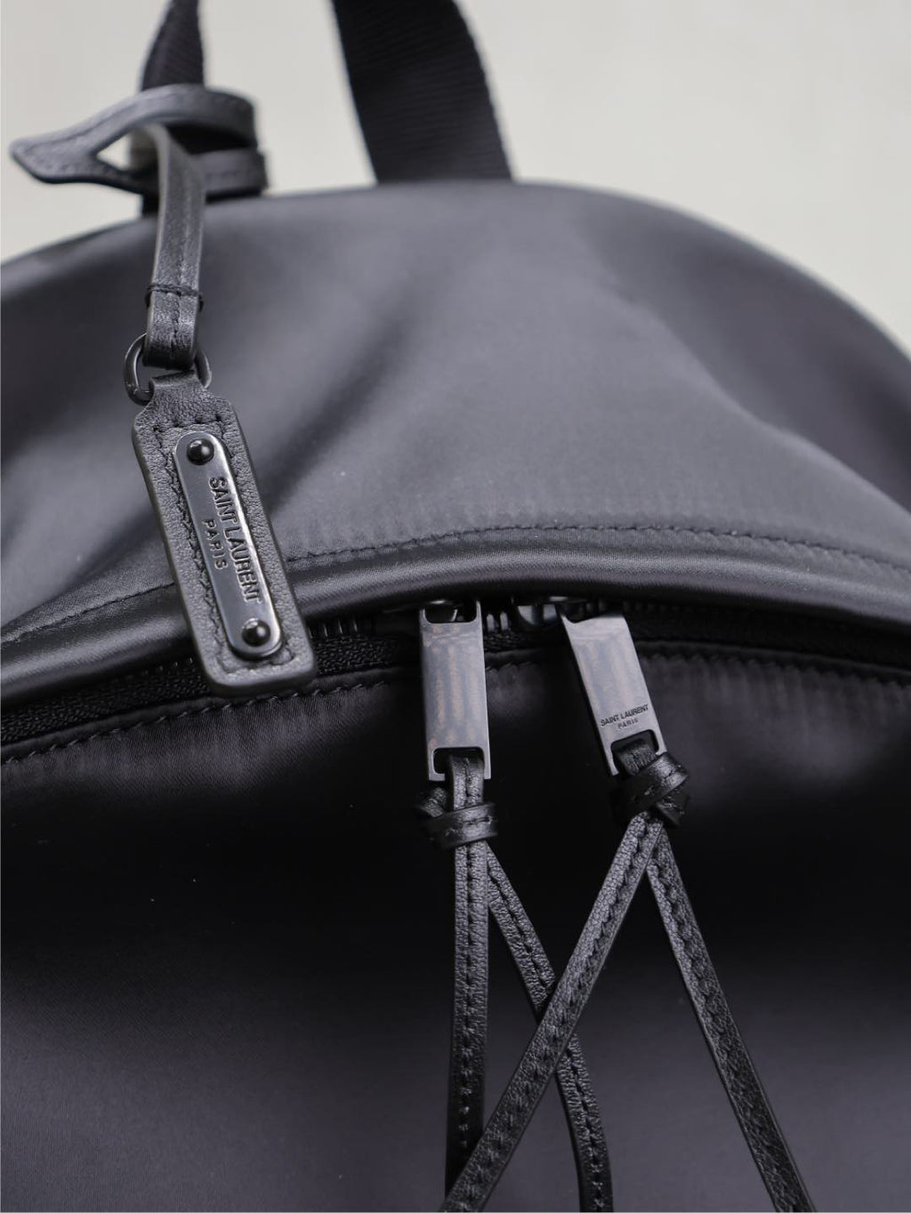 Saint Laurent City Backpack 38 in Black Silk
