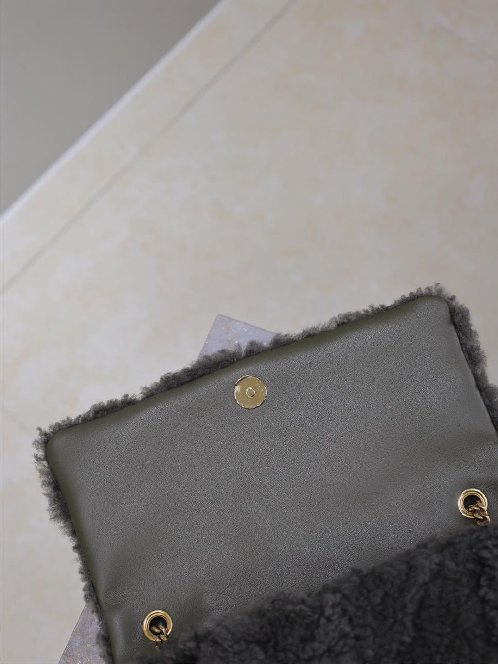 Saint Laurent Jamie Bag 25 in Dark Gray Lamb Wool