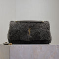 Saint Laurent Jamie Bag 25 in Dark Gray Lamb Wool