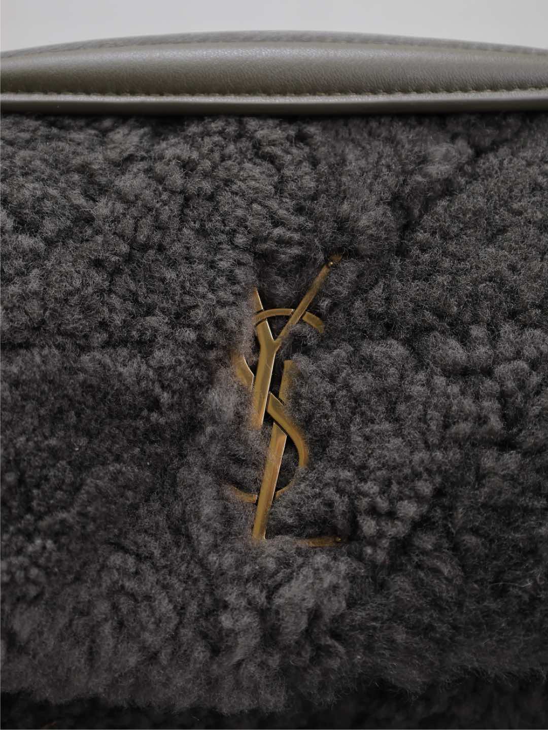 Saint Laurent Jamie Bag 25 in Dark Gray Lamb Wool