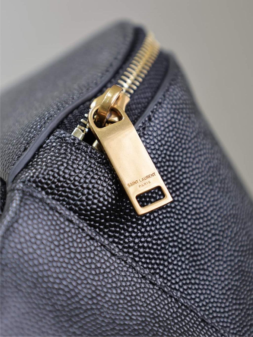 Saint Laurent Classic Crossbody Bag 25 in Black Caviar Leather Gold Logo