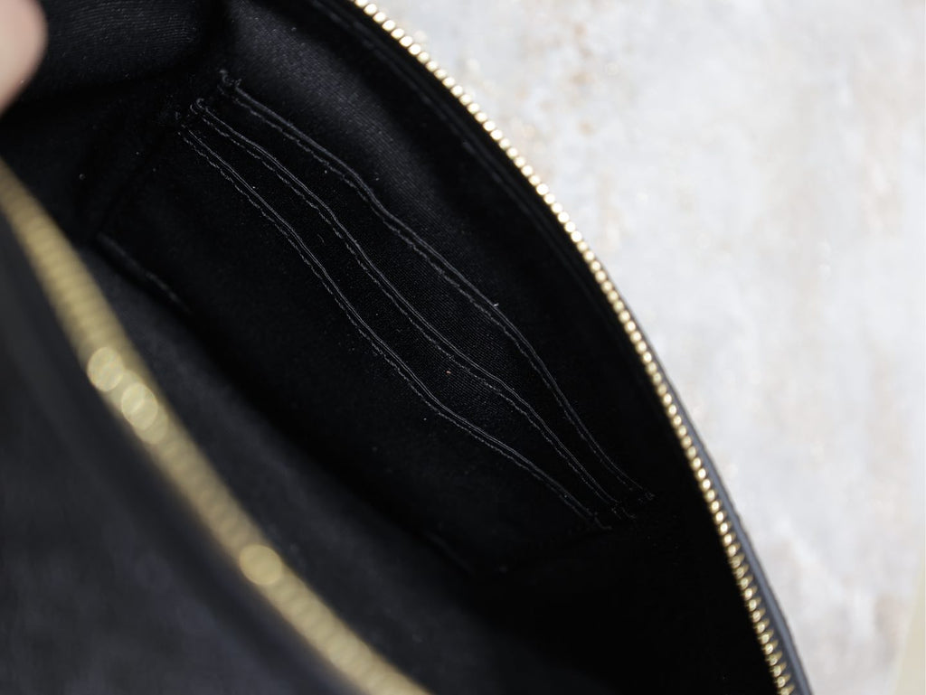 Saint Laurent Classic Crossbody Bag 25 in Black Caviar Leather Gold Logo