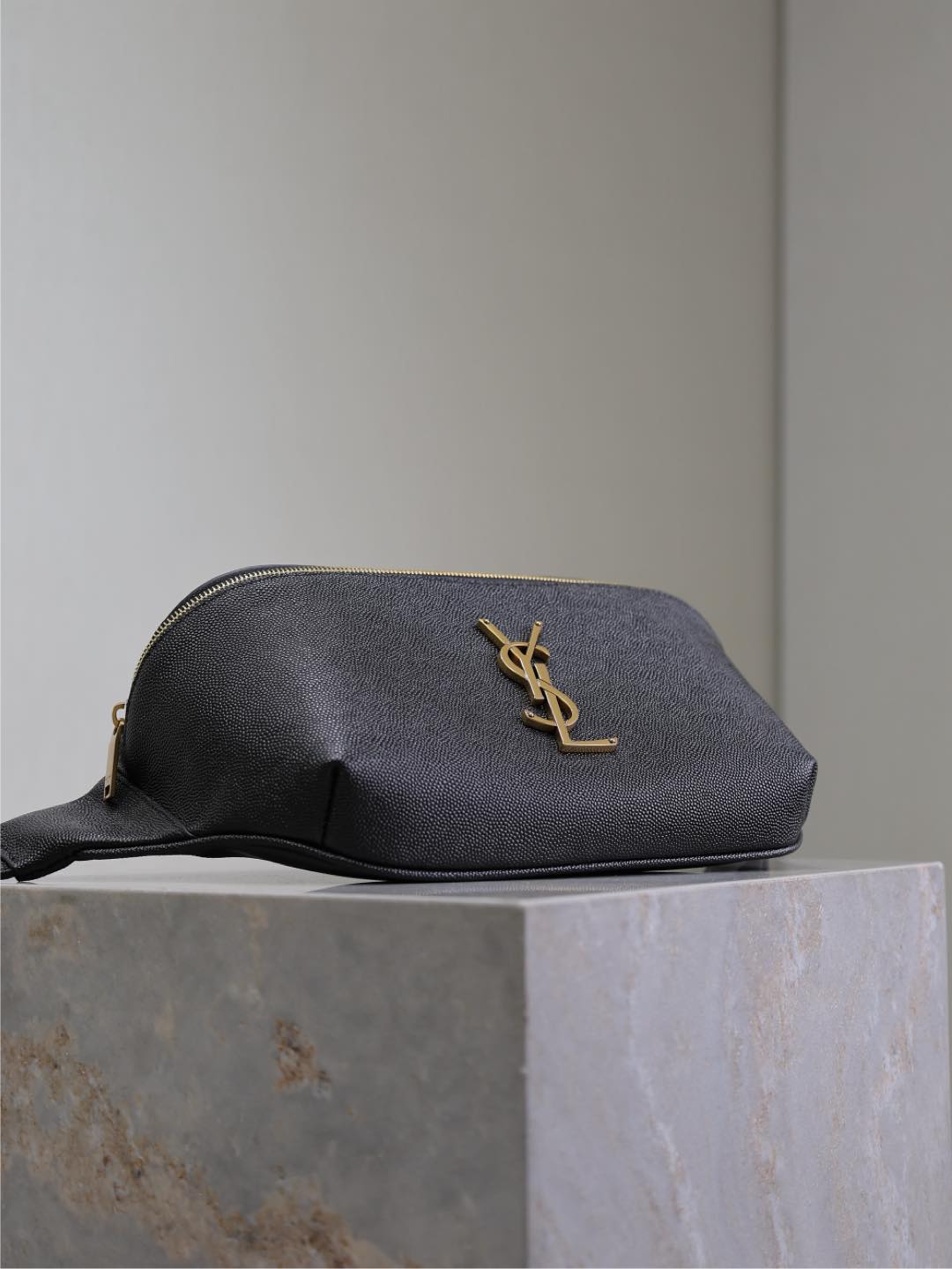 Saint Laurent Classic Crossbody Bag 25 in Black Caviar Leather Gold Logo