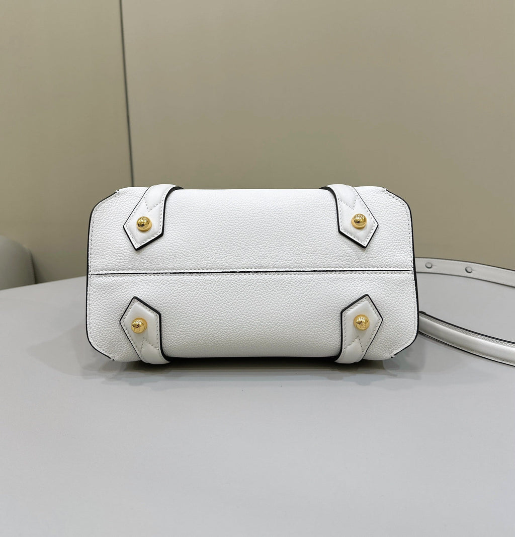 Fendi 27 Bag in White Calfskin with Gold Hardware