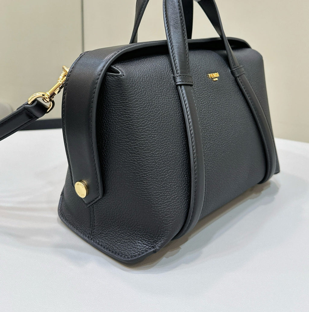 Fendi 27 Bag in Black Calfskin with Gold Hardware