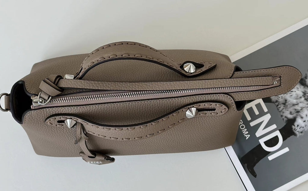 Fendi By the Way Selleria Large 29 Bag in Cedar Brown Calfskin