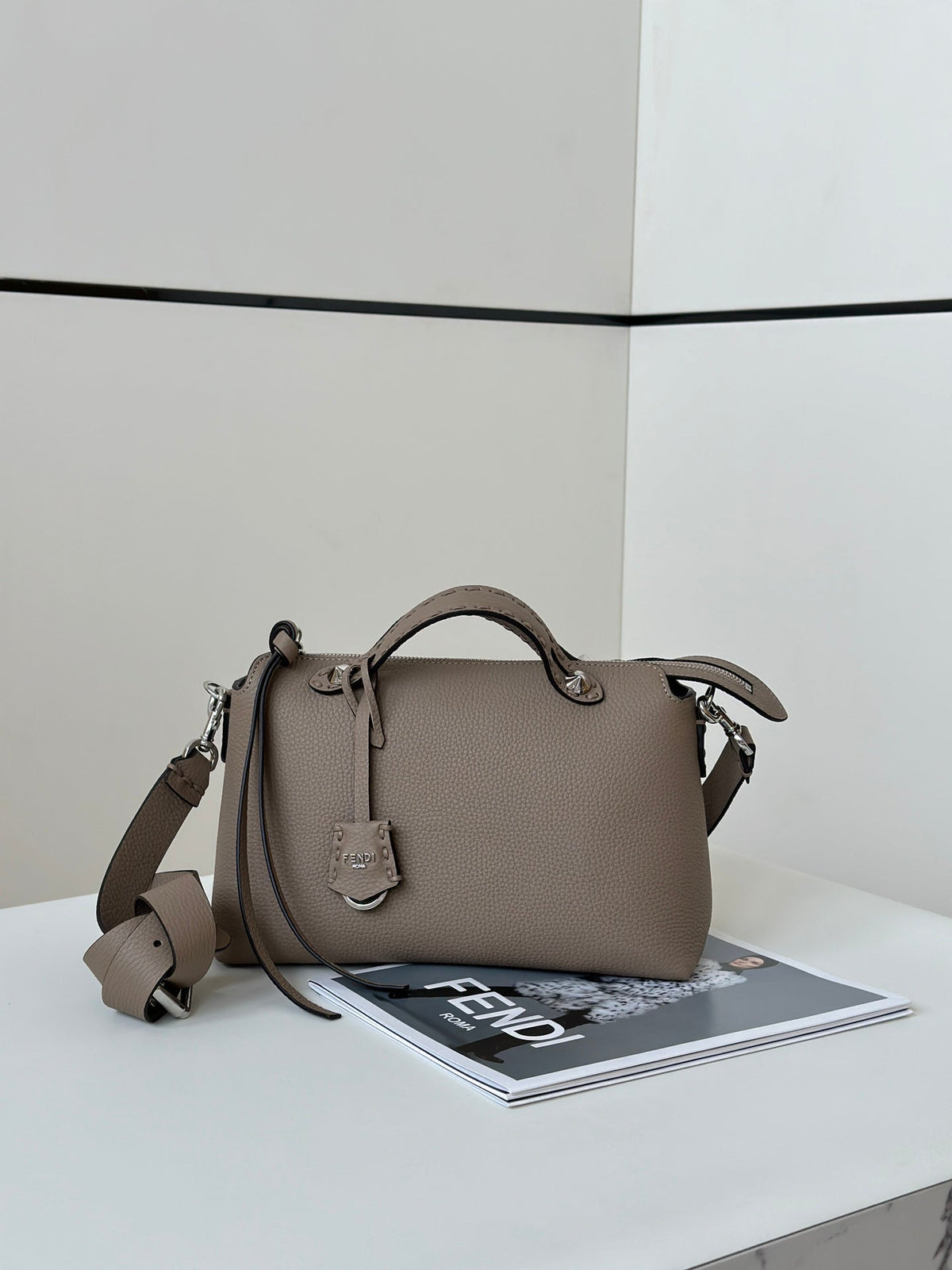 Fendi By the Way Selleria Large 29 Bag in Cedar Brown Calfskin