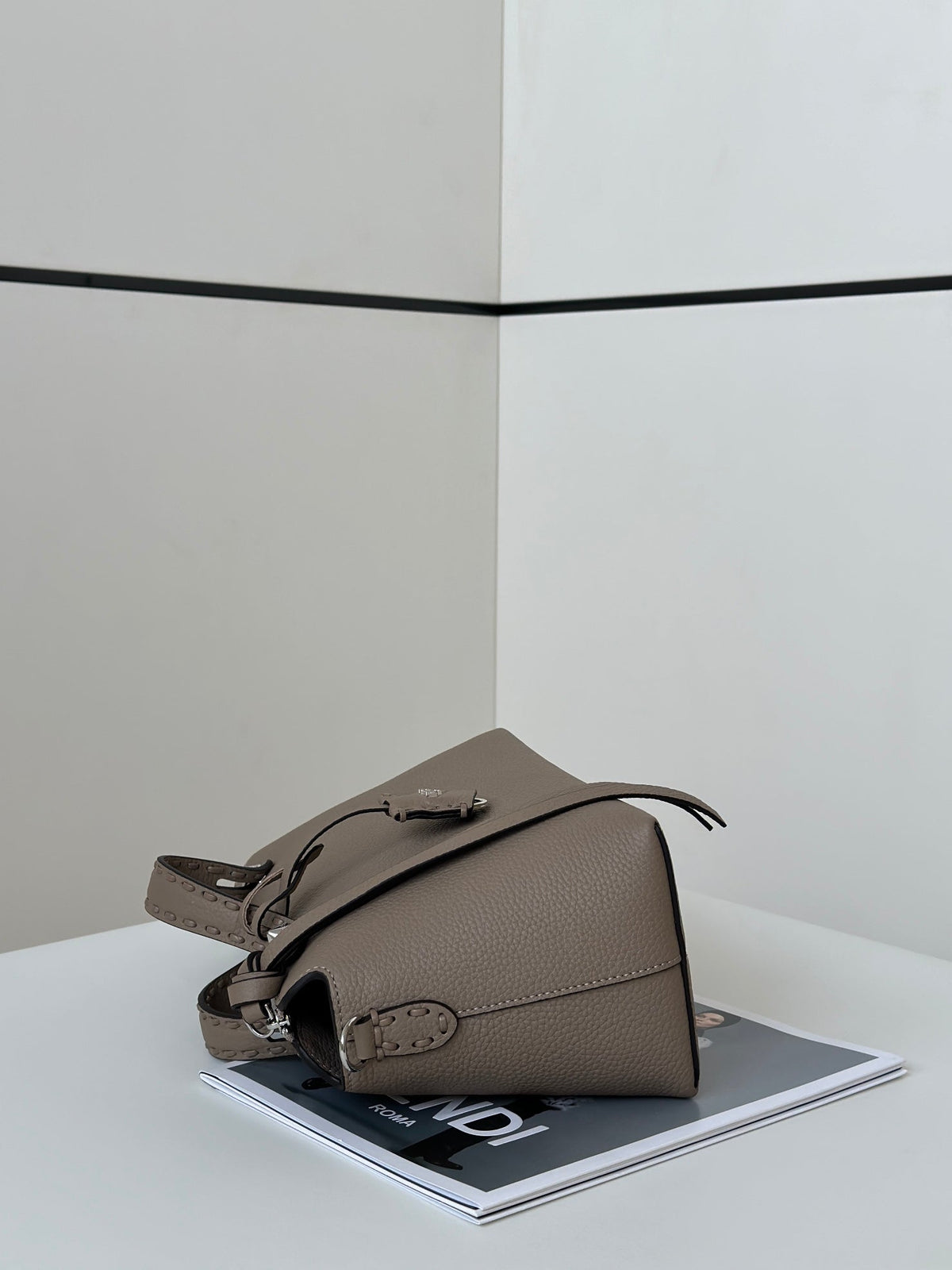 Fendi By the Way Selleria Large 29 Bag in Cedar Brown Calfskin