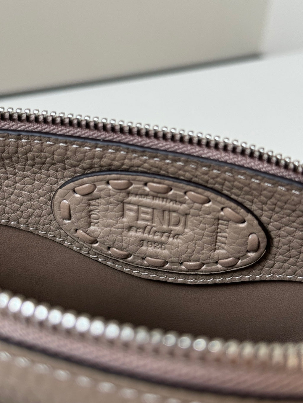 Fendi By the Way Selleria Mini 20 in Medium Brown Grained Calfskin Bag