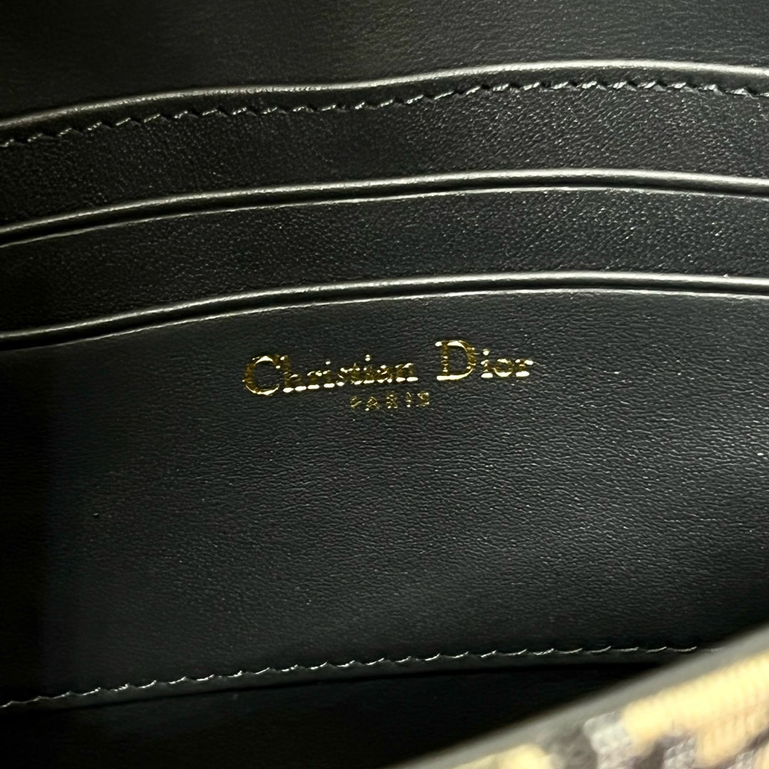 Dior 30 Montaigne 30cm Blue Oblique Embroidery Bag