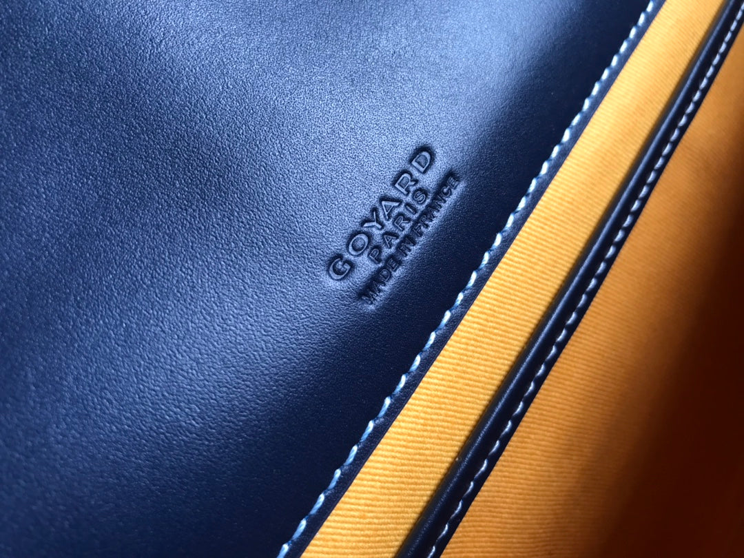 Goyard Belvedere MM Bag 28cm Navy Blue Canvas