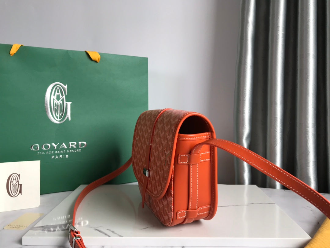 Goyard Belvedere MM Bag 28cm Orange Canvas