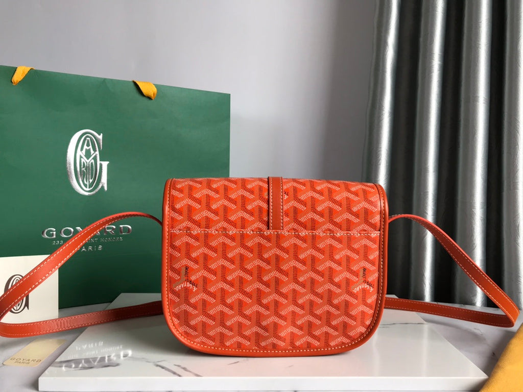 Goyard Belvedere MM Bag 28cm Orange Canvas