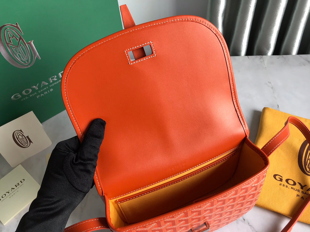 Goyard Belvedere PM Bag 21cm Orange Canvas