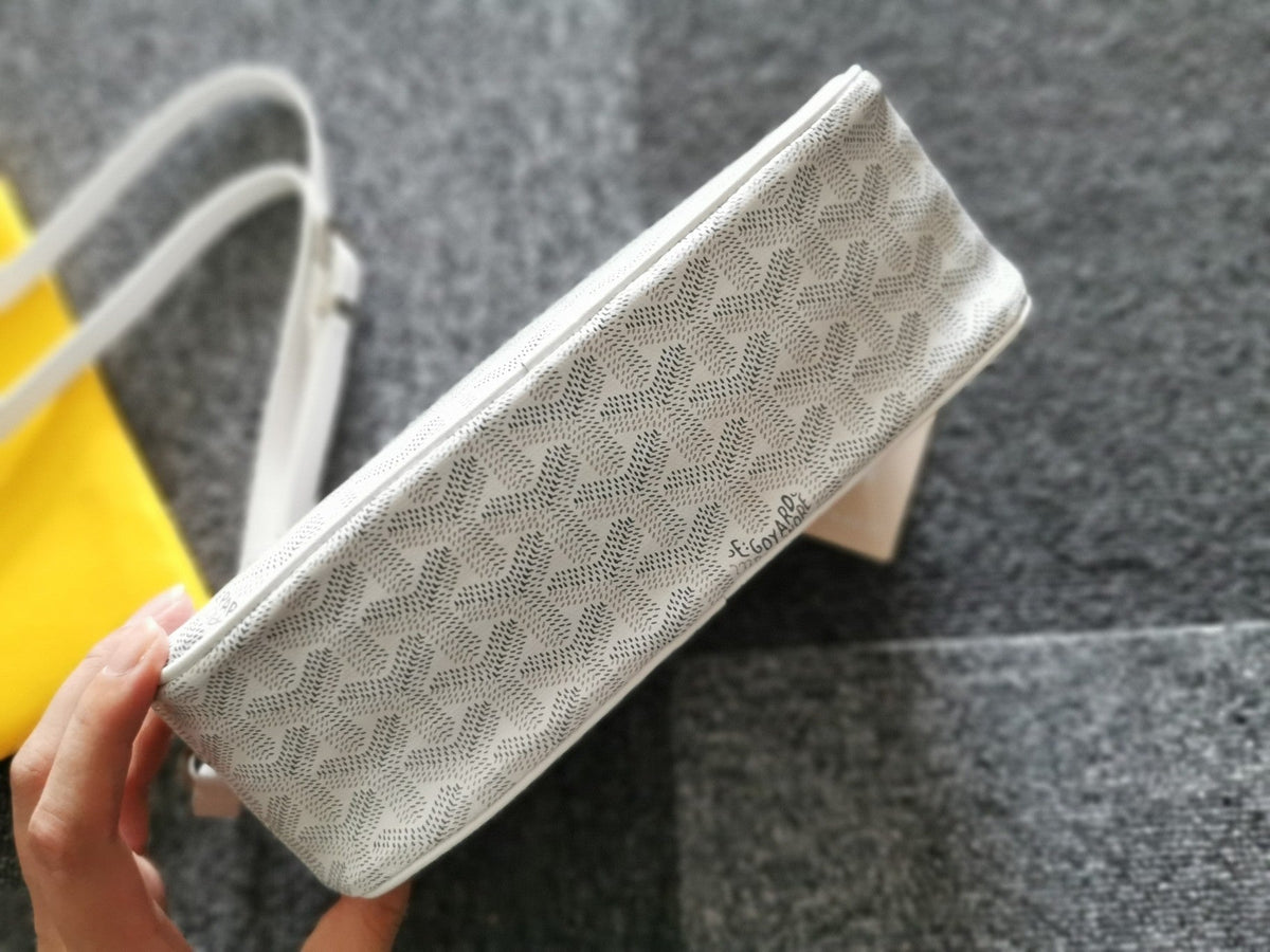 Goyard Cap-Vert PM Bag 23X8X14cm White Canvas