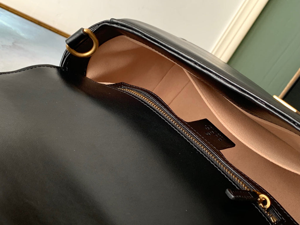 Gucci Marmont 26.5cm Black Calfskin Gold Hardware Bag